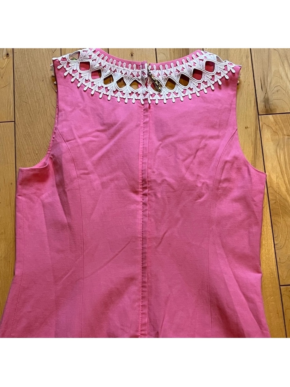 NWT Lilly Pulitzer Mila Shift Dress in Pink & White size four (4) - Picture 10 of 12